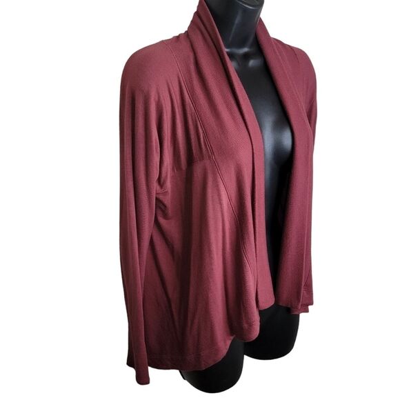 Athleta Maple Red Nirvana Wear Two Ways Wrap Cardigan Xs - Picture 4 of 6